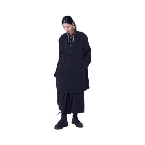 Crepe De Chine Long Tailored Jacket