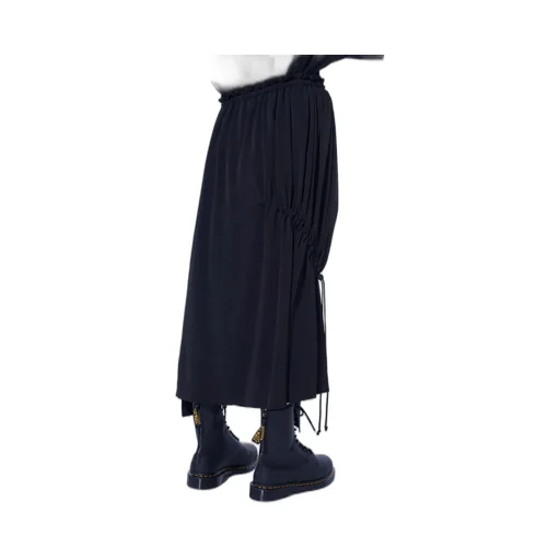 Crepe De Chine Shirring Drape Skirt