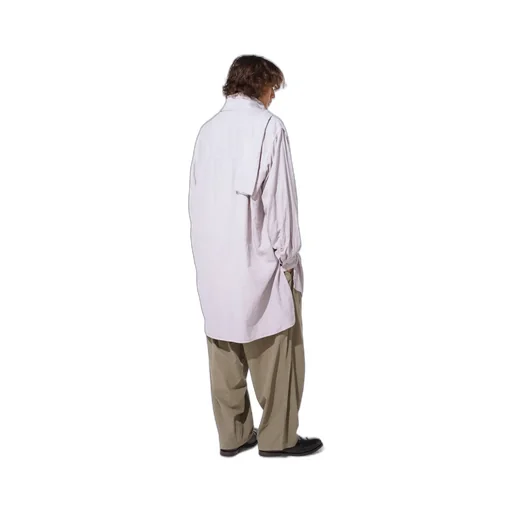 Double Gauze Band Collar Stole Shirt
