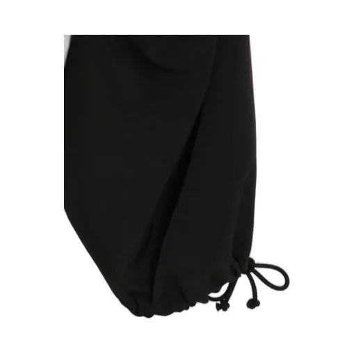 Crepe De Chine Shirring Wide Pants