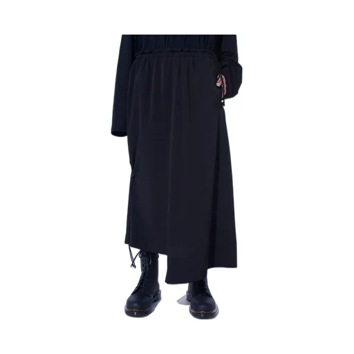 Crepe De Chine Shirring Drape Skirt