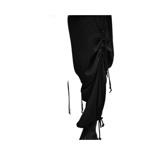 Crepe De Chine Shirring Wide Pants