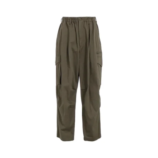 Cotton Twill Knee Tuck Cargo Pants