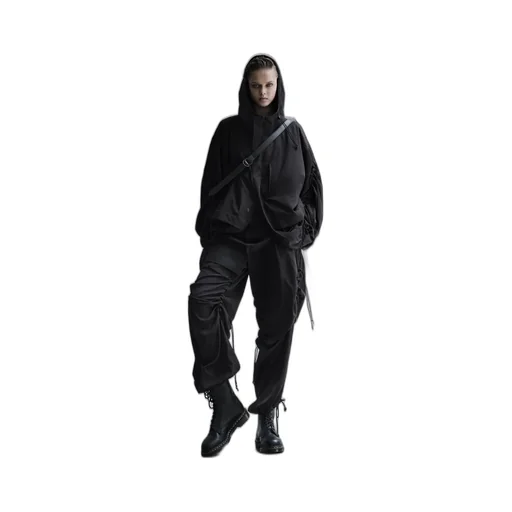 Crepe De Chine Shirring Wide Pants