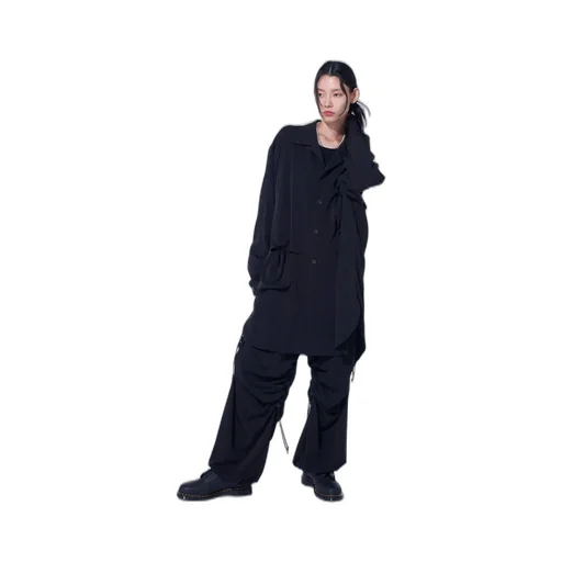 Crepe De Chine Shirring Pockets Shirt