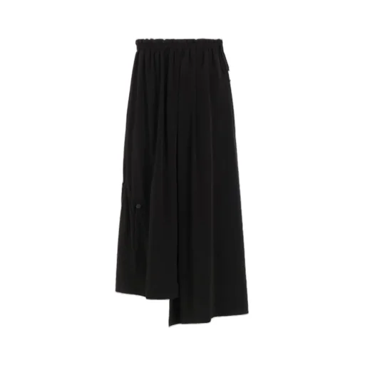 Crepe De Chine Shirring Drape Skirt