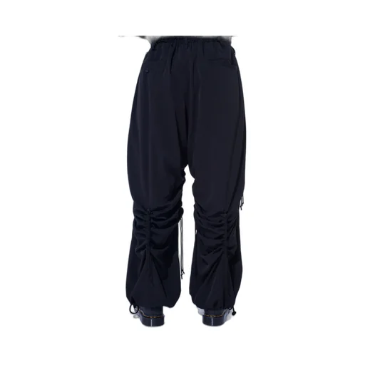 Crepe De Chine Shirring Wide Pants