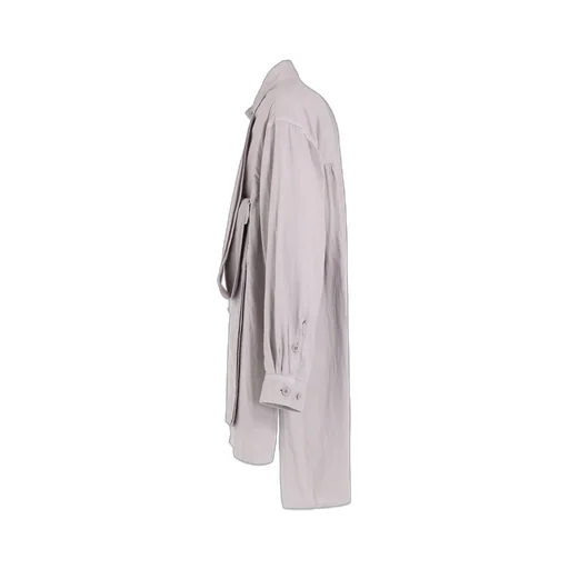 Double Gauze Band Collar Stole Shirt