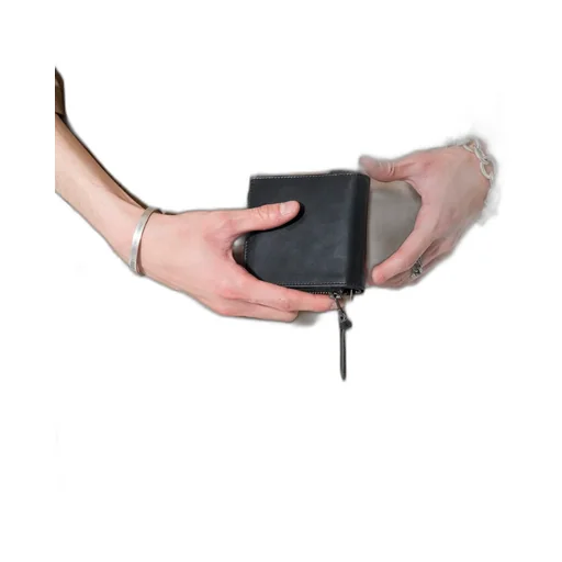 Cow Leather 2Way Detachable Mini Wallet