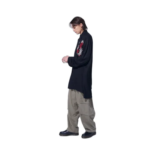 Brushed Washer Finish Broad Cargo Pants