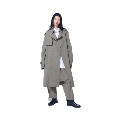 Brushed Washer Finish Broad Sarouel Pants