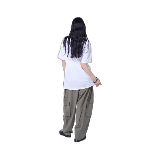 Brushed Washer Finish Broad Cargo Pants