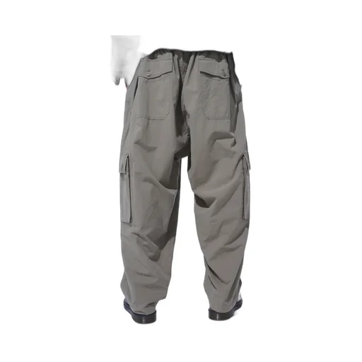 Brushed Washer Finish Broad Cargo Pants