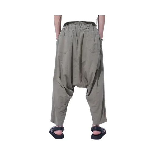 Brushed Washer Finish Broad Sarouel Pants