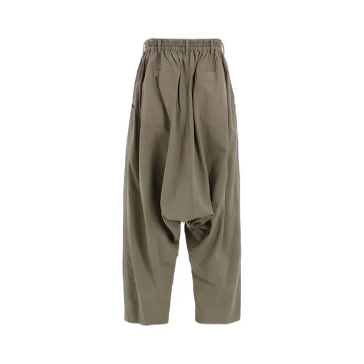 Brushed Washer Finish Broad Sarouel Pants