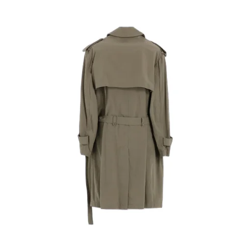 Brushed Washer Finish Broad Trench Coat