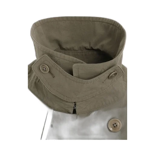 Brushed Washer Finish Broad Trench Coat