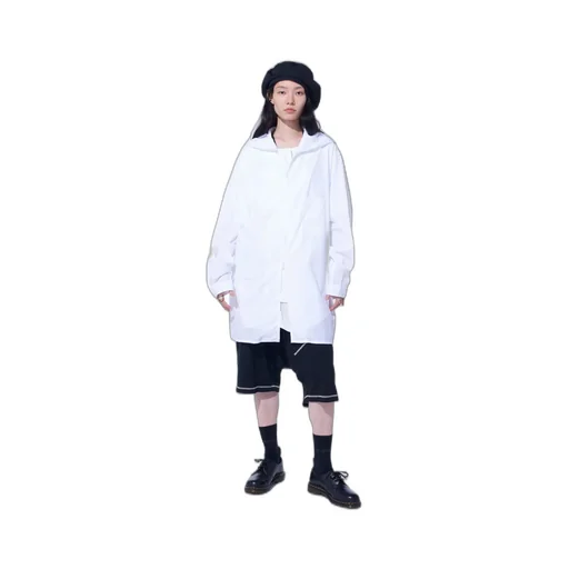 Cotton Broad Hooded Shirt