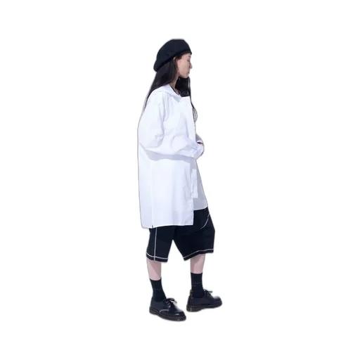 Cotton Broad Hooded Shirt