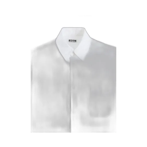 Cotton Broad Regular Collar Long Shirt