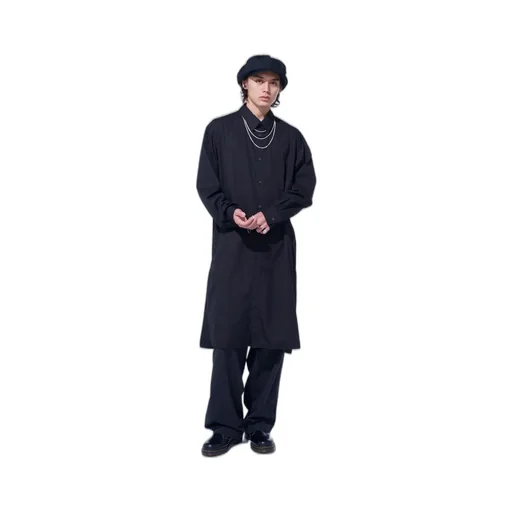 Brushed Washer Finish Broad 5Pocket Wide Pants