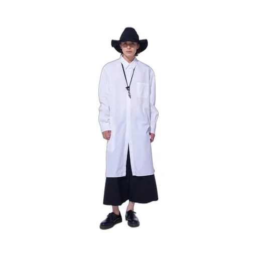 Cotton Broad Regular Collar Long Shirt