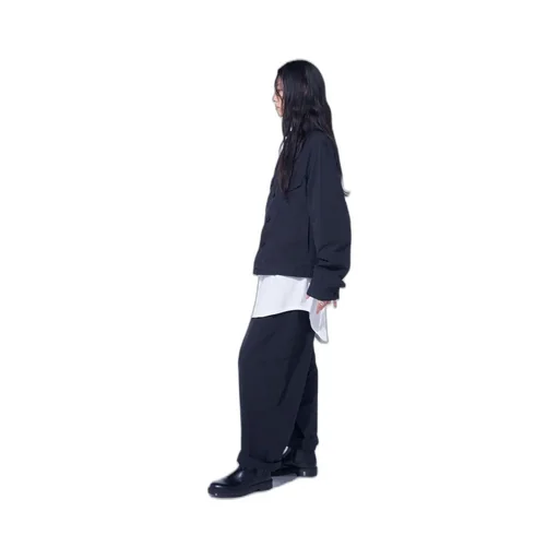 Brushed Washer Finish Broad 5Pocket Wide Pants