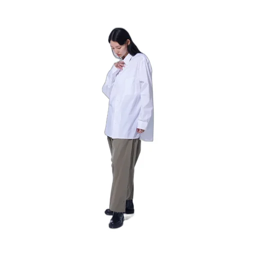 Cotton Broad Loose-Fit Regular Collar Shirt