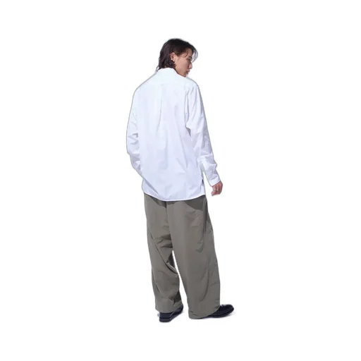 Cotton Broad Loose-Fit Open Collar Shirt