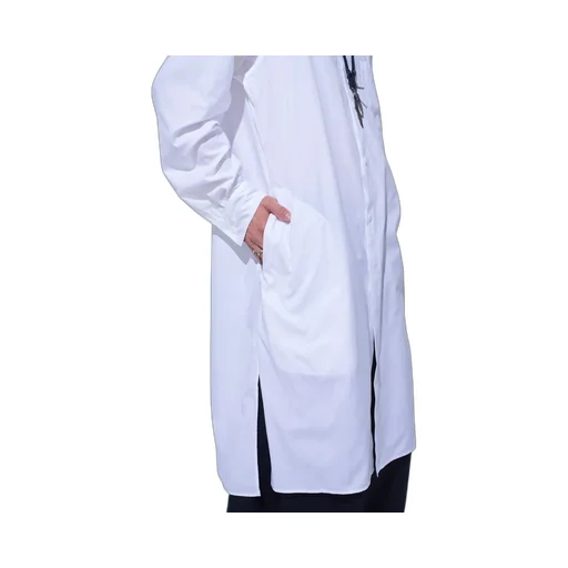Cotton Broad Regular Collar Long Shirt