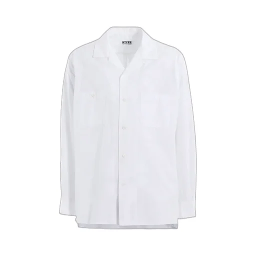 Cotton Broad Loose-Fit Open Collar Shirt