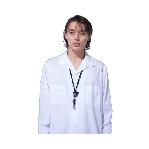 Cotton Broad Loose-Fit Open Collar Shirt
