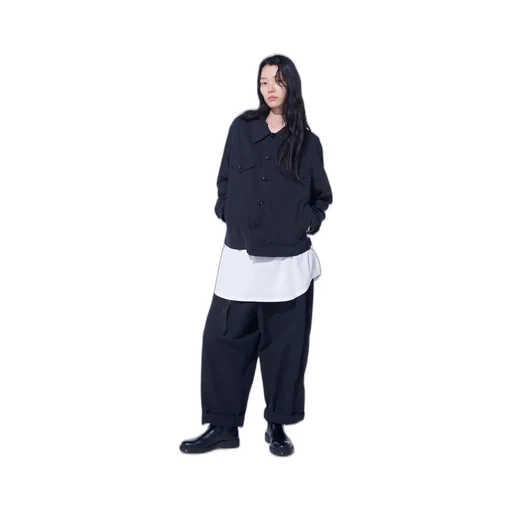 Brushed Washer Finish Broad 5Pocket Wide Pants