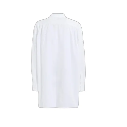 Cotton Broad Ribbon Collar Shirt
