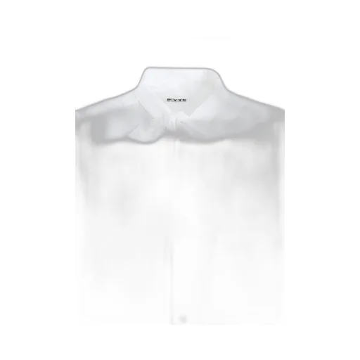 Cotton Broad Ribbon Collar Shirt