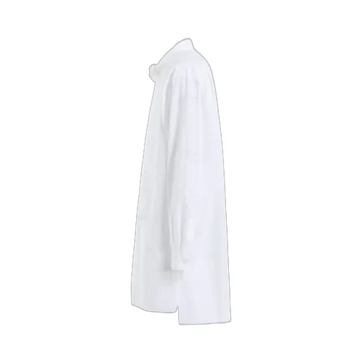 Cotton Broad Ribbon Collar Shirt