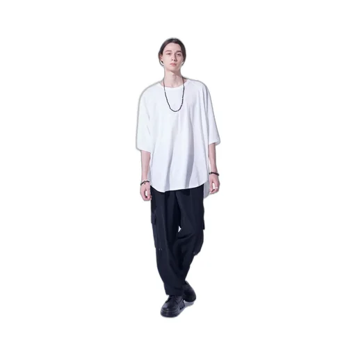 Soft Jersey Back Center Stitch Oversized Raglan Sleeve T-Shirt