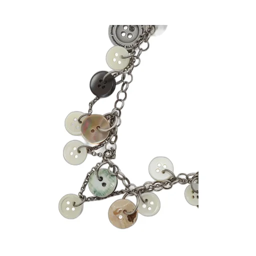 Brass Multi-Button 2Way Necklace