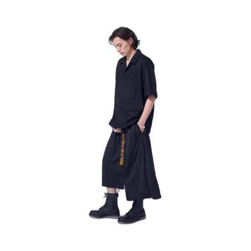 Pe/Smooth Jersey Waist-String Gathered Skirt With Tyrolean Tapes