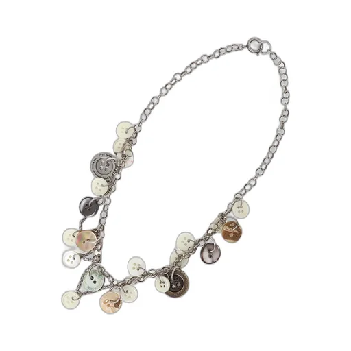 Brass Multi-Button 2Way Necklace