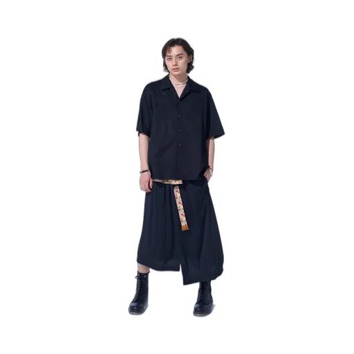 Pe/Smooth Jersey Waist-String Gathered Skirt With Tyrolean Tapes