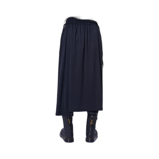 Pe/Smooth Jersey Waist-String Gathered Skirt With Tyrolean Tapes