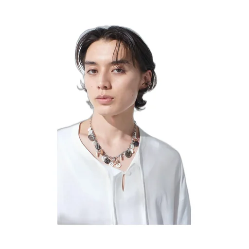 Brass Multi-Button 2Way Necklace