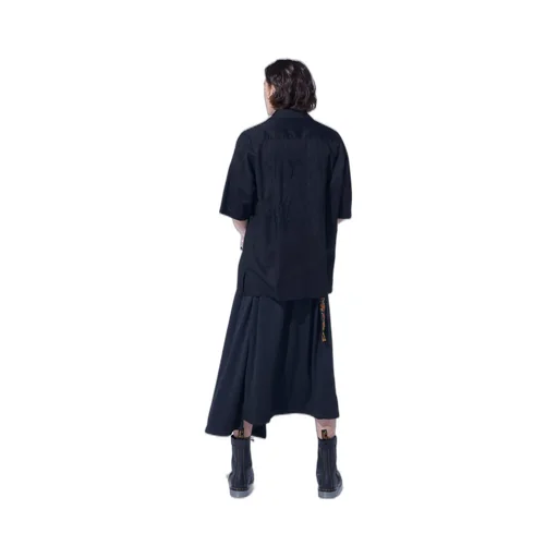 Pe/Smooth Jersey Waist-String Gathered Skirt With Tyrolean Tapes