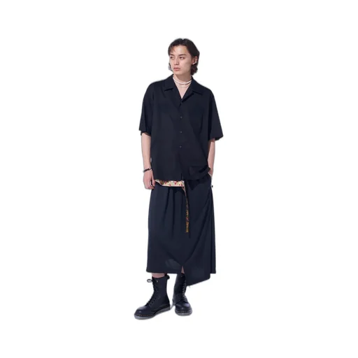 Pe/Smooth Jersey Waist-String Gathered Skirt With Tyrolean Tapes