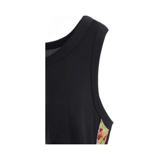 Pe/Smooth Jersey Strings Gathered Dress With Tyrolean Tapes