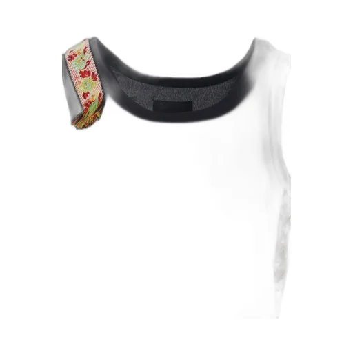 Pe/Smooth Jersey Strings Gathered Dress With Tyrolean Tapes