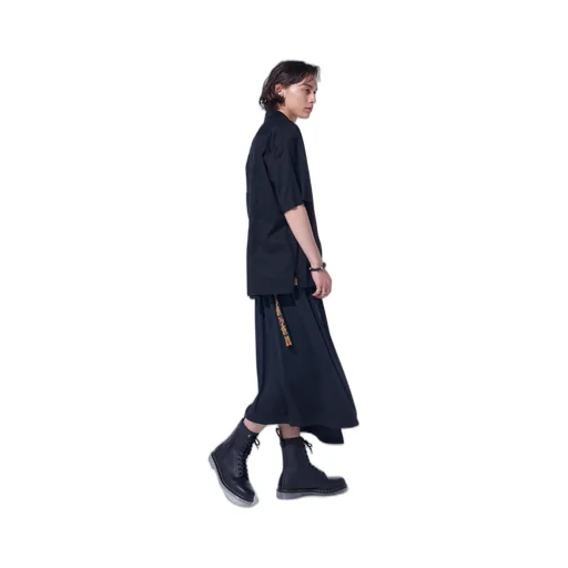 Pe/Smooth Jersey Waist-String Gathered Skirt With Tyrolean Tapes