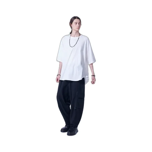 Soft Jersey Back Center Stitch Oversized Raglan Sleeve T-Shirt