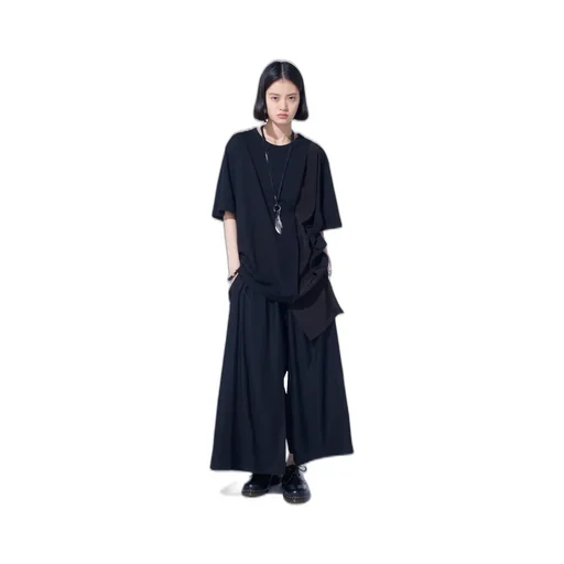 Rayon Twill Layered Pants